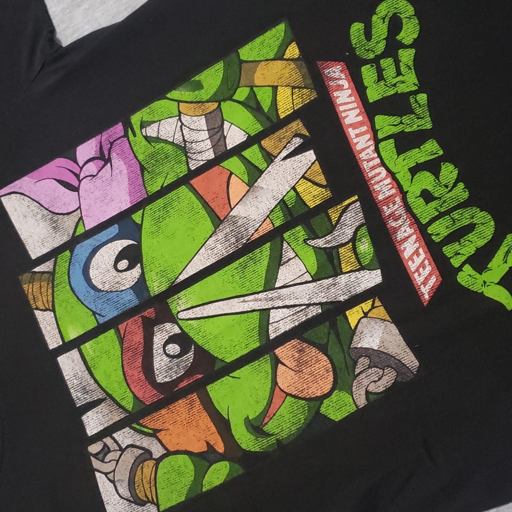 Y2K Early 2000's Teenage Mutant Ninja Turtles Retro Tee Short Sleeve T-Shirt - Picture 4 of 5